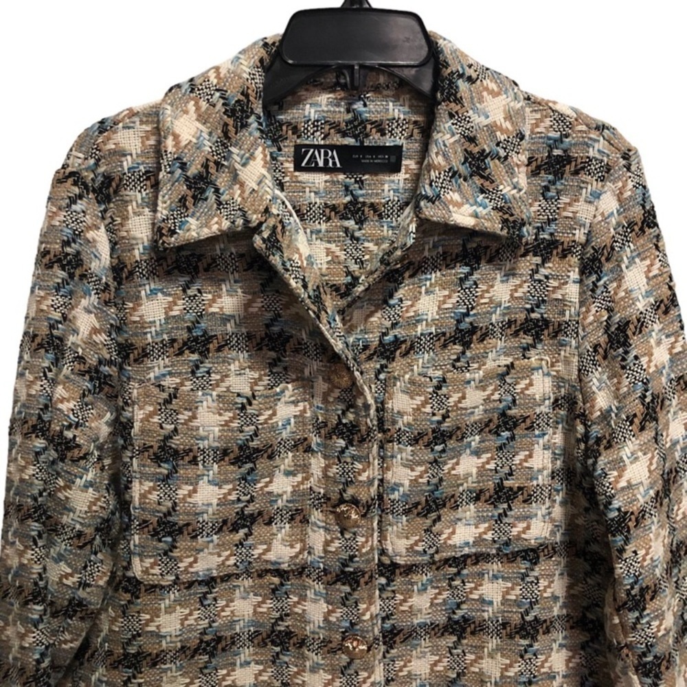 Zara Multi Color Button Front Shacket - Picture 11 of 11